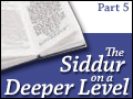 The Siddur on a Deeper Level #5